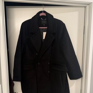 Banana Republic Classic Black Pea Coat
